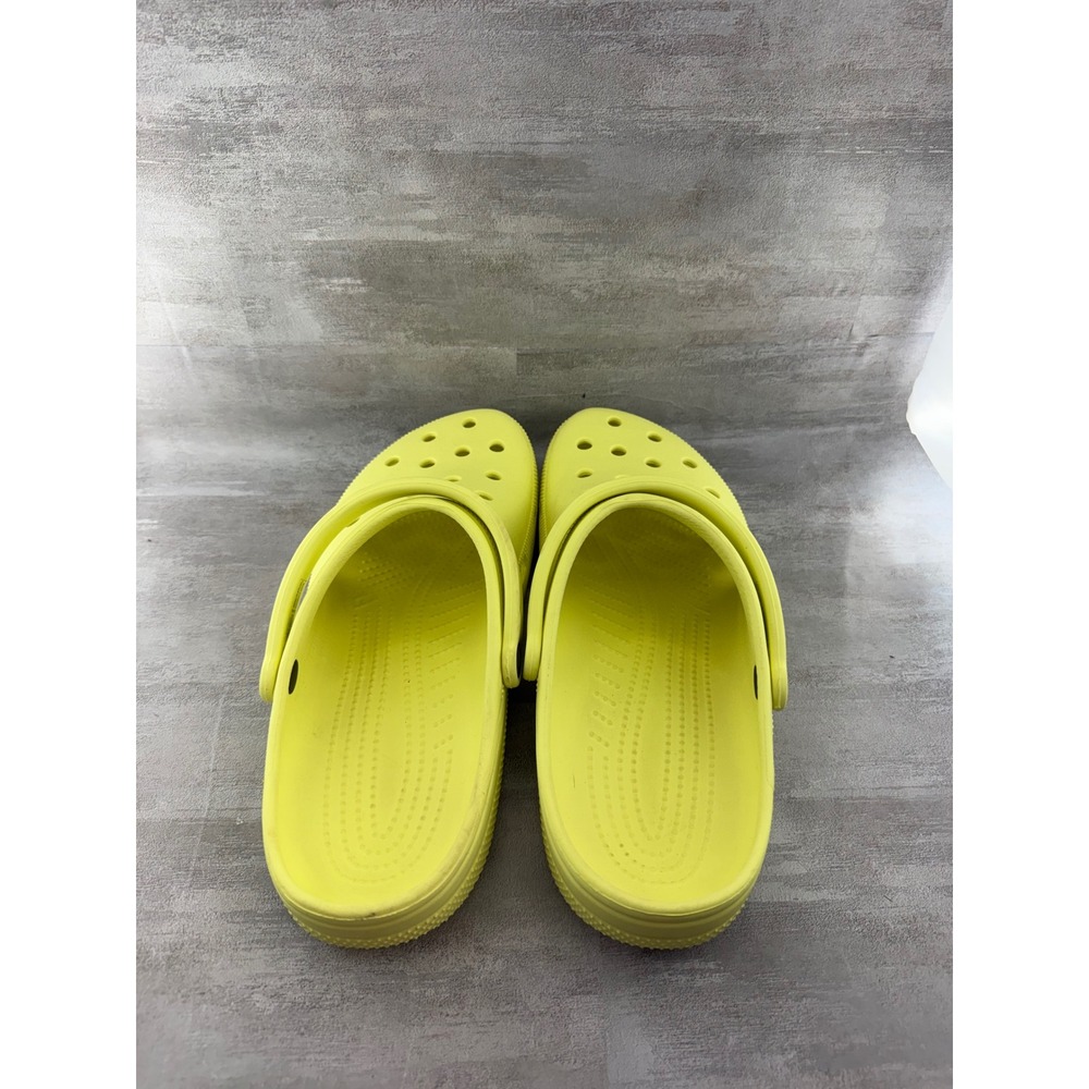 Crocs Classic Clog Men Size 13 Yellow Slip On Water Friendly Comfort Sandals - Picture 6 of 11